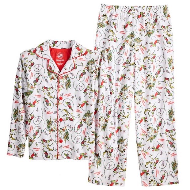 Boy's Dr. Seuss' The Grinch 2-Piece Pajama Top & Pajama Bottoms Set